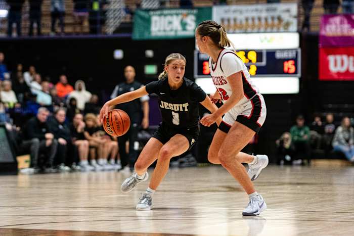 Clackamas Jesuit 6A Oregon girls basketball quarterfinal 2024 Naji Saker-30